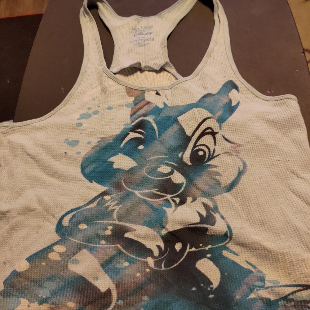 Disney Cream and Blue Tank Top
